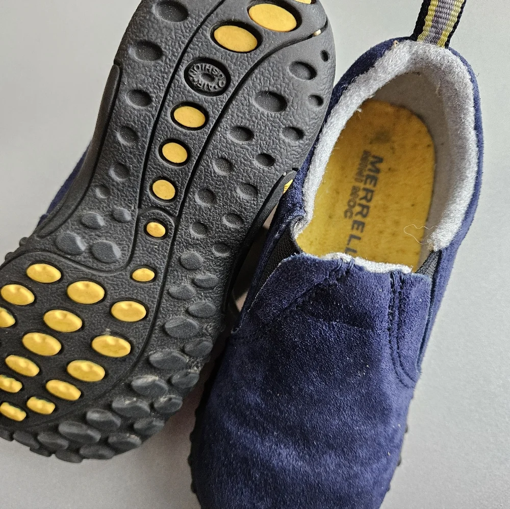 Merrell Jr. Jungle Mocs, Infant Size 8, Navy, Slip-ons